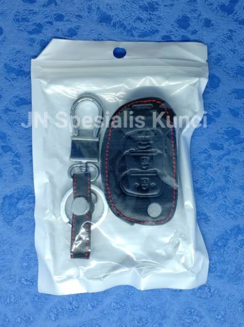 Sarung kulit import remote keyless Hyundai Santa fe Tuscin 3 tombol