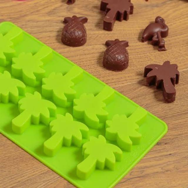 Cetakan Coklat Pohon Coconut Tree Silicone Mold