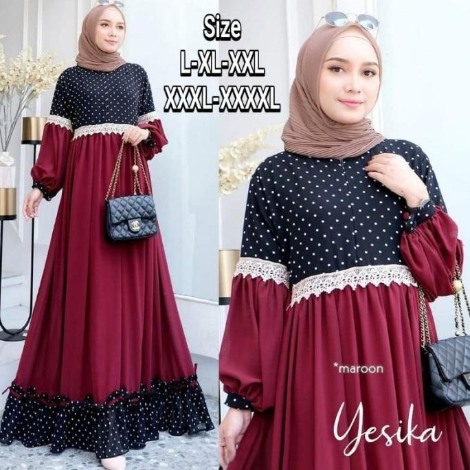 COD gamis terbaru 2021 modern remaja yesika maxy kekinian ukuran jumbo siz
