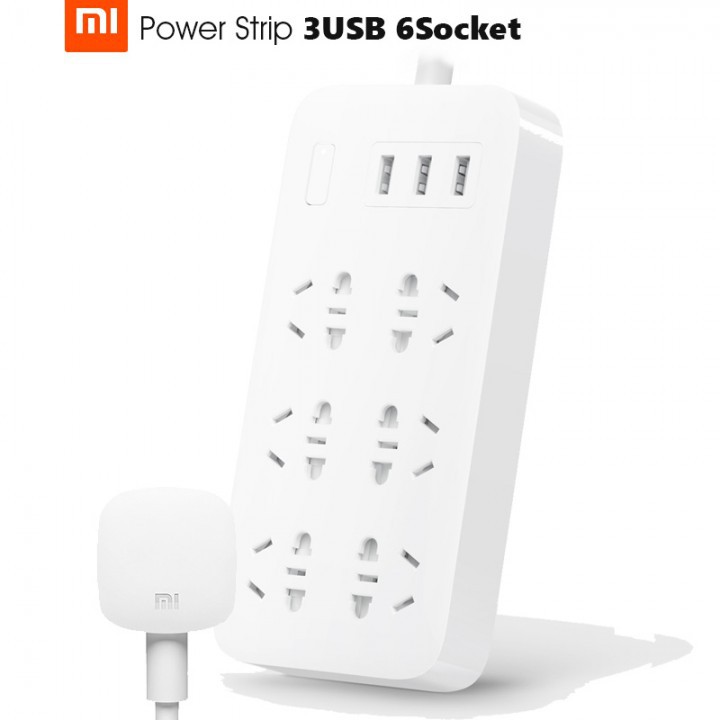 Original XIAOMI Mi Smart Power Strip 6 Socket 3 USB Port