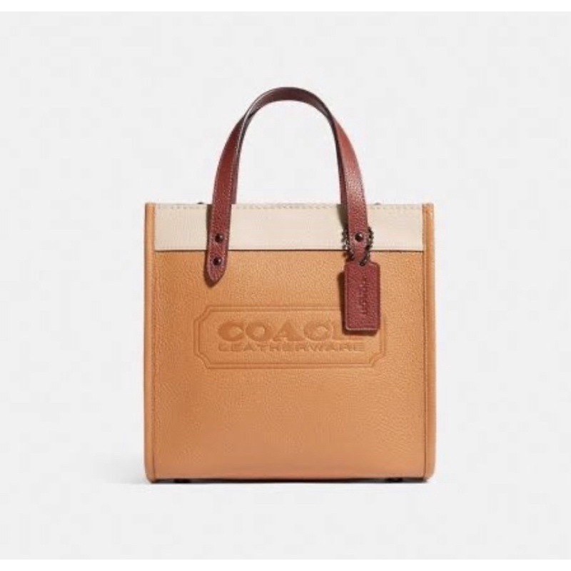 Coach Field Tote 22 In Colorblock With Coach  Badge And Whipstitch (C3863)