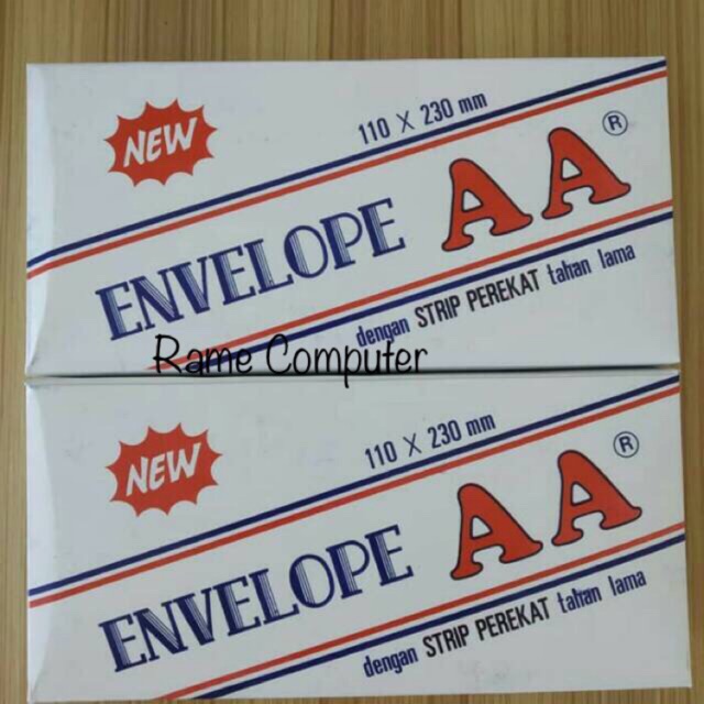 Amplop putih no. 90 AA (110x230mm)