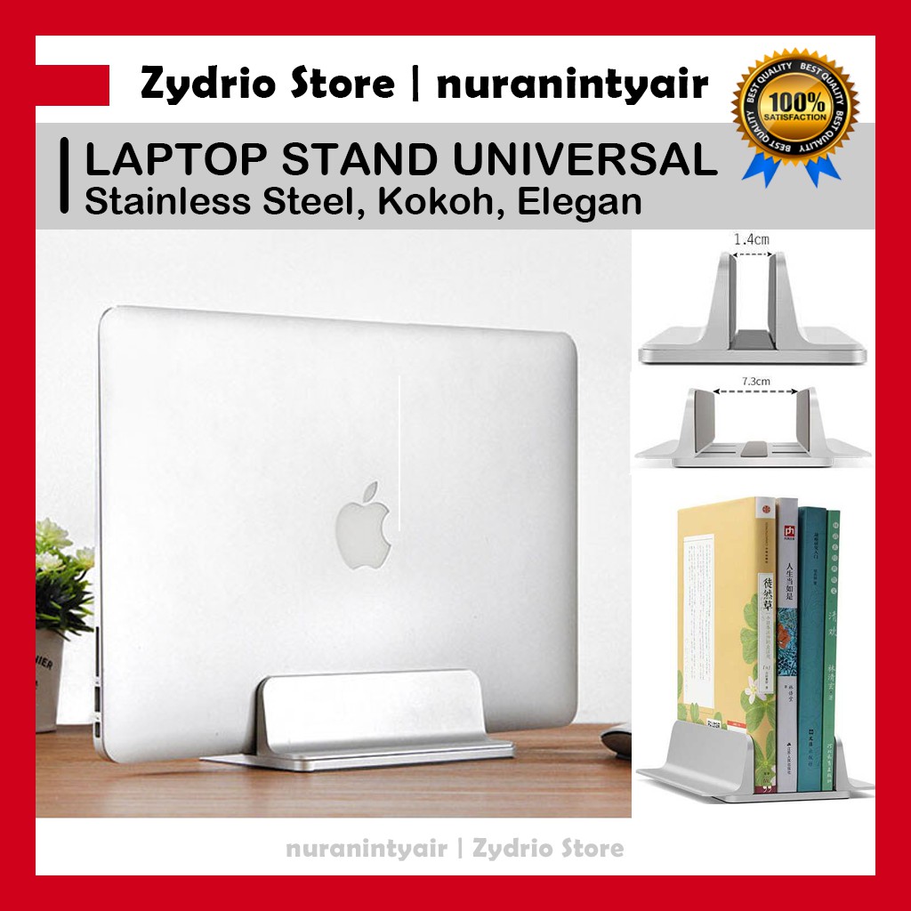 Stand Laptop Vertical Stainless Steel / Stand Laptop Desk Berdiri