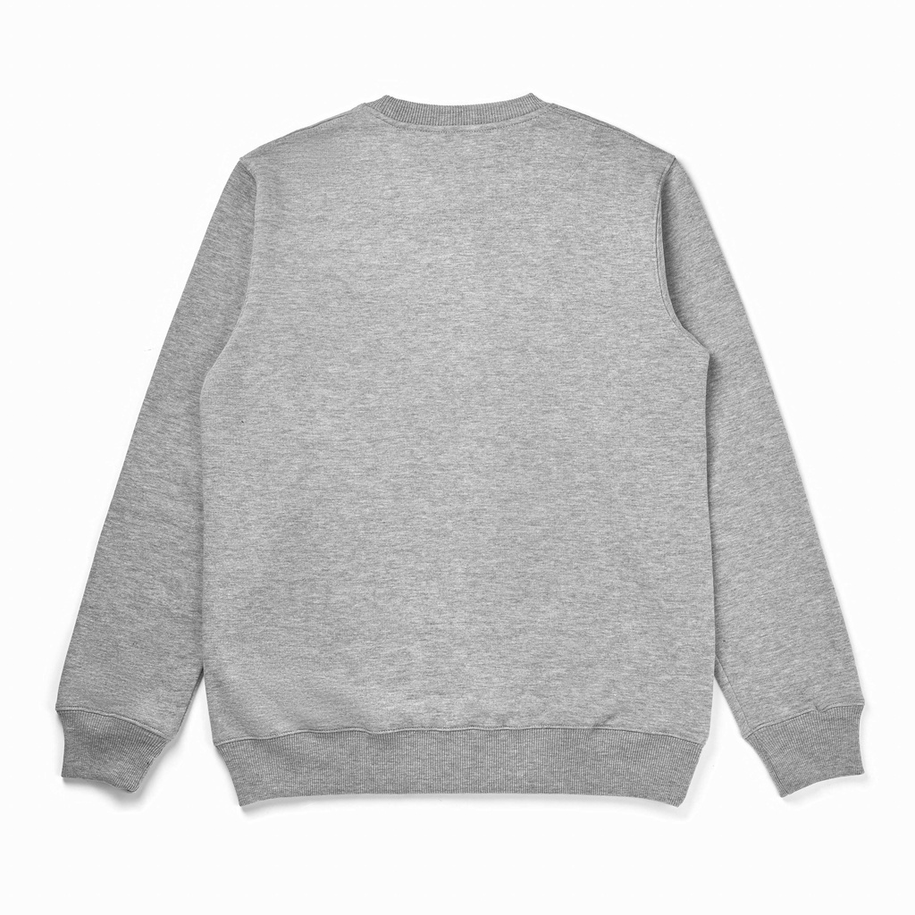 Sweater Crewneck Maternal Disaster Size M - XXXL Warna Abu Misty Bahan Tebal Premium