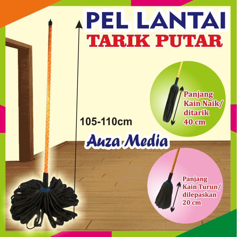 Alat Pel Lantai Tanpa Peras Tangan | Pel Lantai Putar | Pel Putar | Pel Pelintir | Kain Pel Otomatis