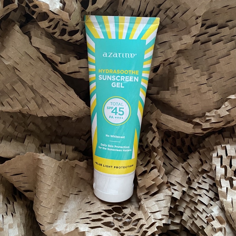 SS Azarine Hydrasoothe Sunscreen Gel SPF45+++ SS Azarine Gel 50ml Formula Lama (Box) & Formula Baru 