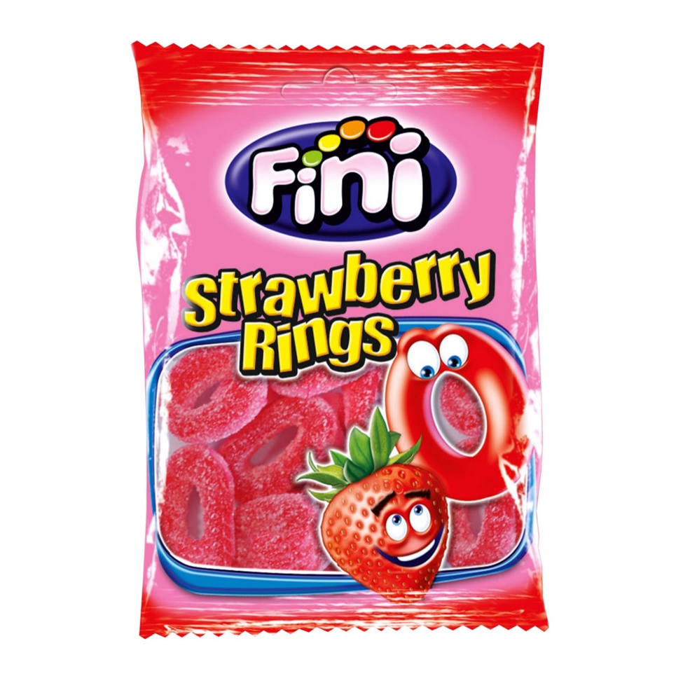 Fini Strawberry Rings 100gr Import Spanyol PROMO HALAL !!