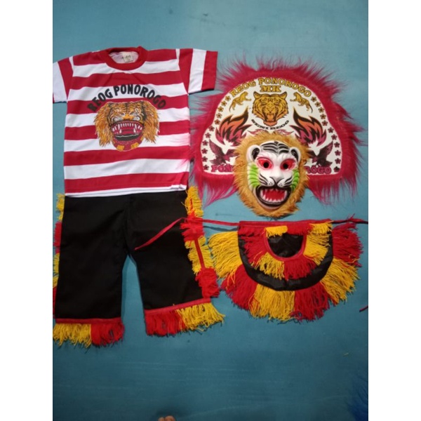 Reog spon full set, reog spon, celana, kaos, embong, barongan, jaranan