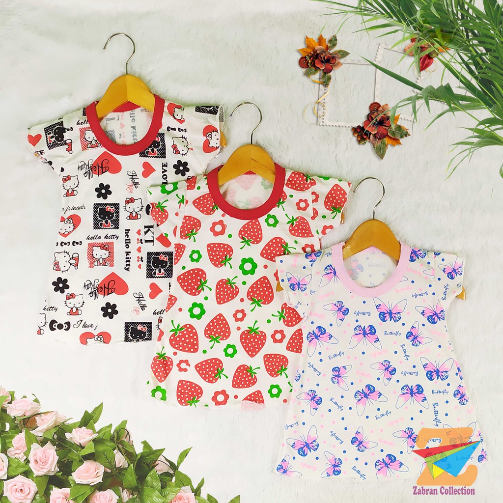 Dress Anak Lengan Motif 0 Sampai 4 Tahun