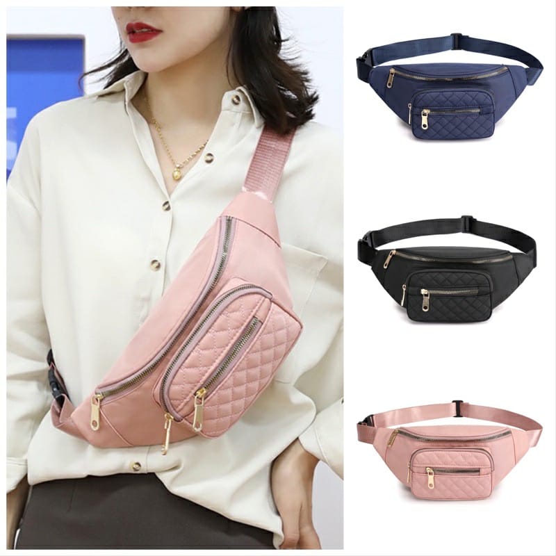 TAS WANITA SLING BAG PINGGANG IMPORT - WAISTBAG WANITA WATERPROOF PREMIUM NYLON