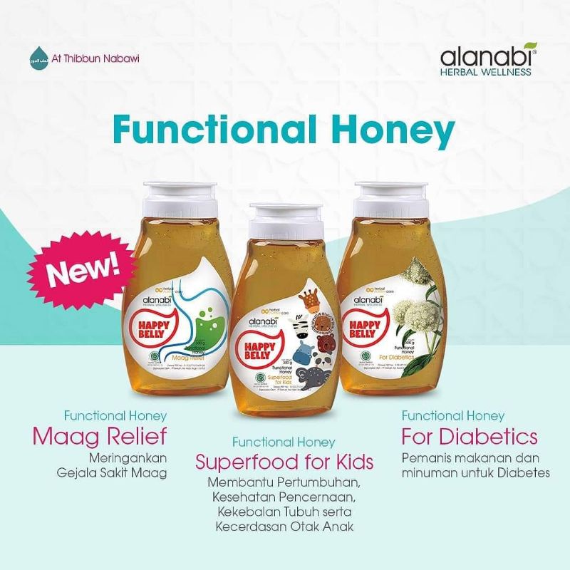 

Madu Murni Asli Herbal Functional Honey Happy Belly Alanabi