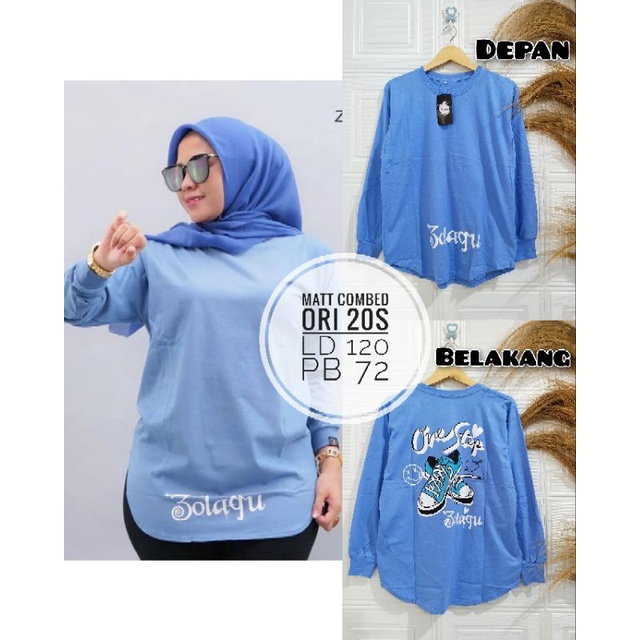 kaos combad baby blue terbaru model zolaku