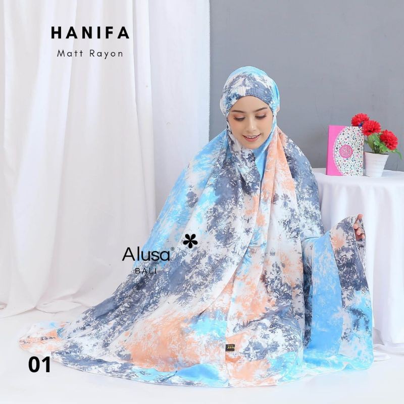 (READY) MUKENA TIE DYE HANIFA ORI ALUSA/MUKENA RAYON/MUKENA BALI/MUKENA ALUSA