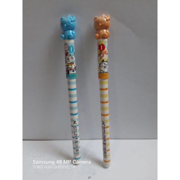 

Pulpen gel | pulpen lucu | pulpen kepala hello kitty | pulpen gari-garis | pulpen anak anti malas