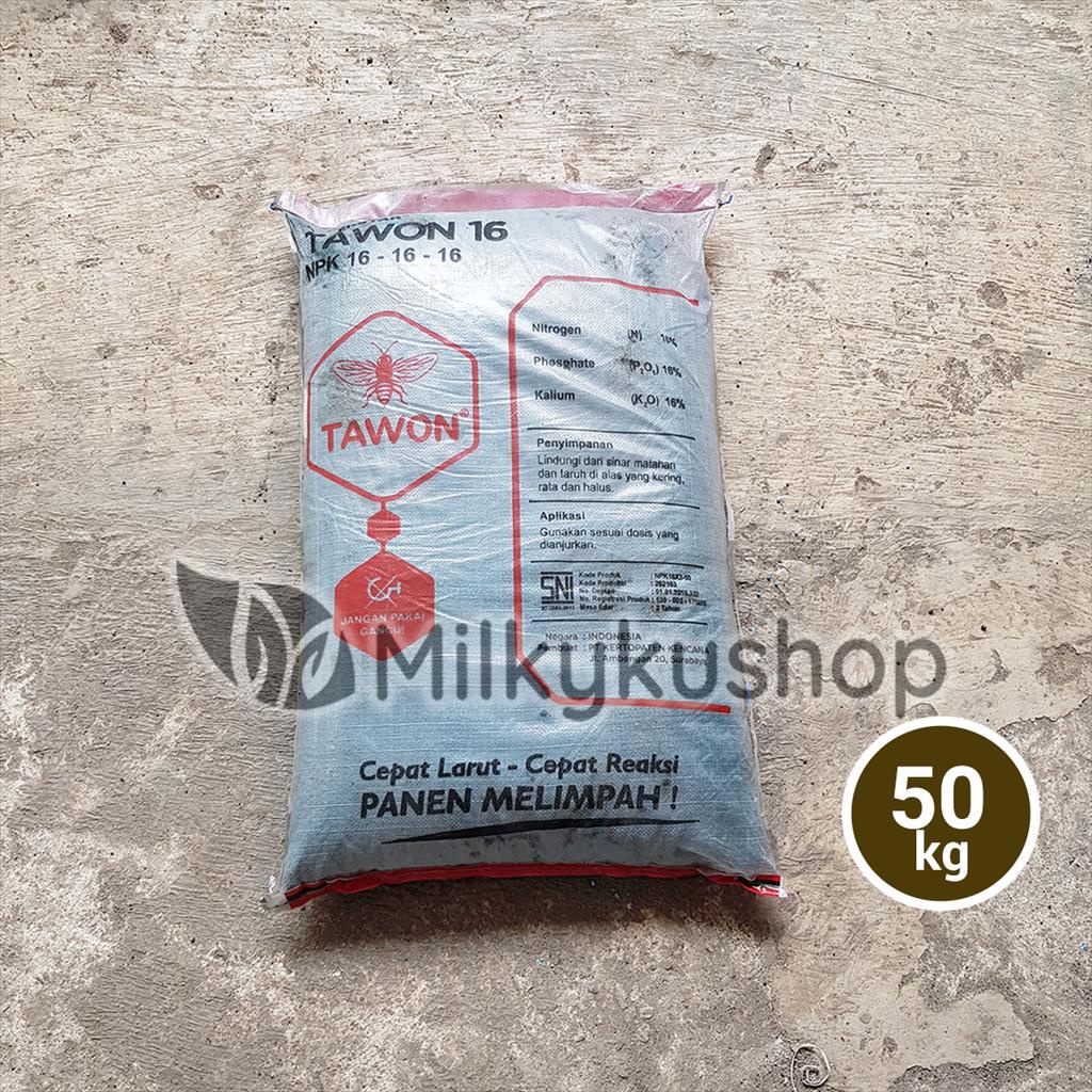 PUPUK TAWON NPK 16 16 16 BERAT 50 KG KEMASAN PABRIK VIA GOSEND GRAB