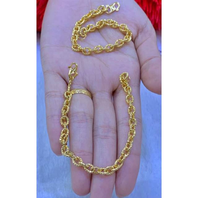Gelang emas Bangkok ORI import.panjang 18cm