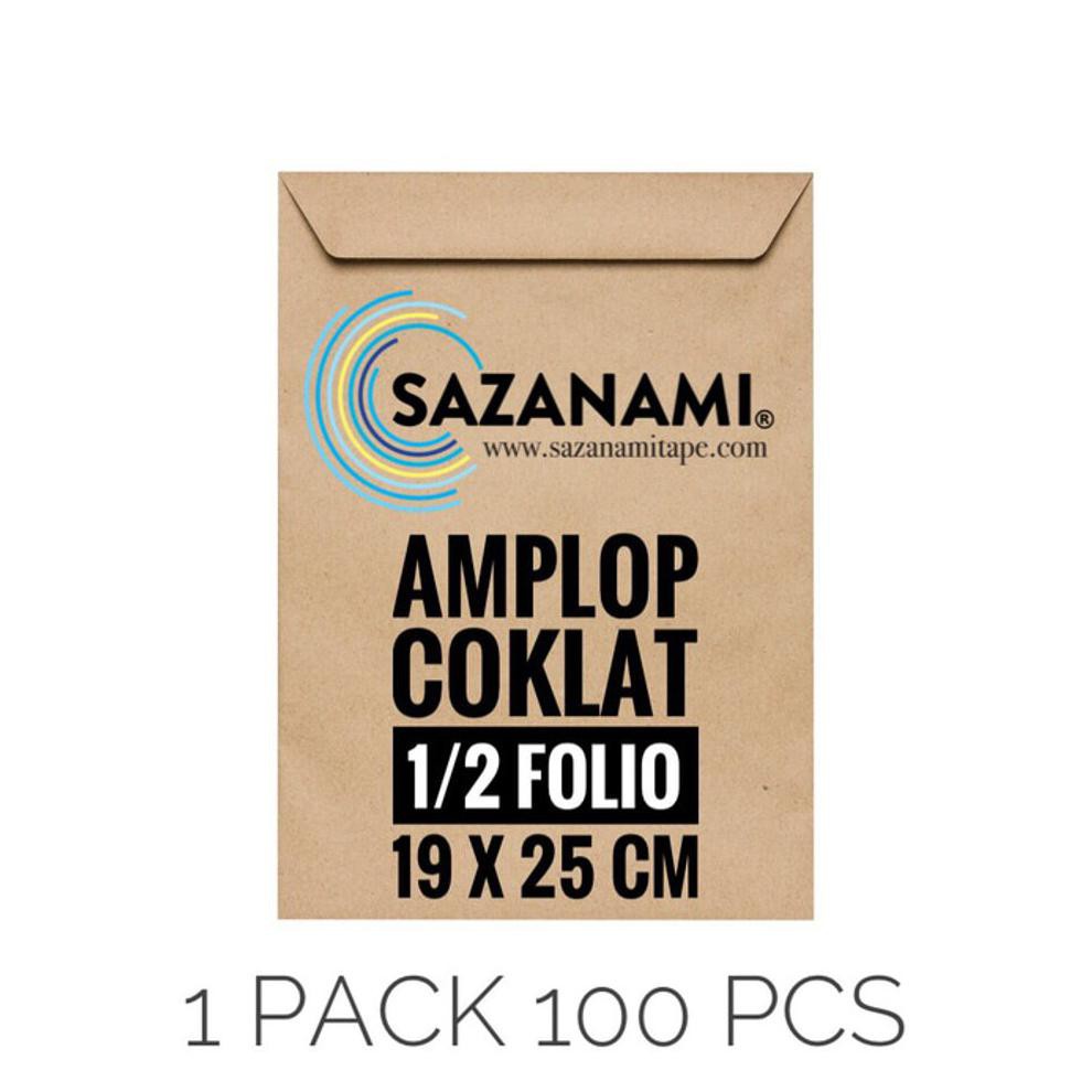 

TERMURAH AMPLOP COKLAT SETENGAH FOLIO 19 X 25CM AMPLOP SURAT COKELAT 1 PACK