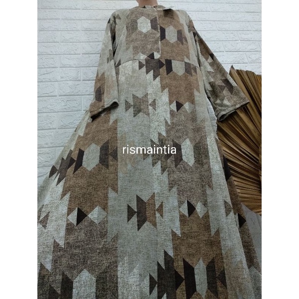 Gamis Hyget Jumbo Sultan Gracia Sabina Gamis Jumbo Termurah-Sabina Brown