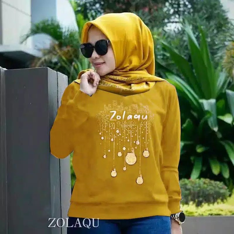 BISA COD - KAOS MOTIF BOHLAM ZOLAQU JUMBO / ATASAN BTS / ATASAN MUSLIM LENGAN PANJANG WANITA JUMBO XXL