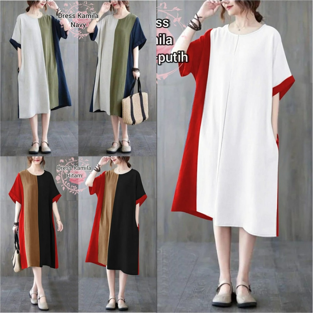 DRESS WANITA CANTIK CASUAL TRENDY DRESS KAMILA MB
