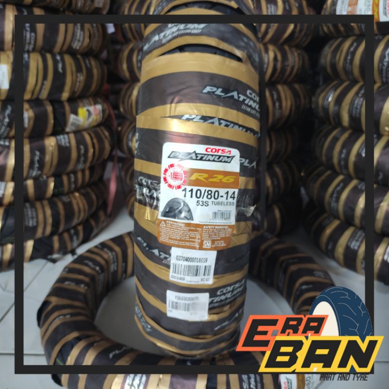 BAN CORSA R26 110 80 RING 14 TUBELESS MATIC