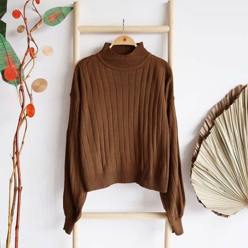 Sweater rajut jovanka turtleneck/sweater rajut original premium