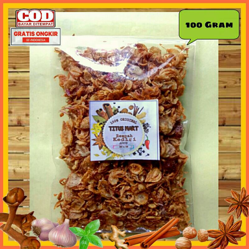 Brambang Goreng/Bawang Putih Goreng ORIGINAL Khas Kediri Isi 100 Gram