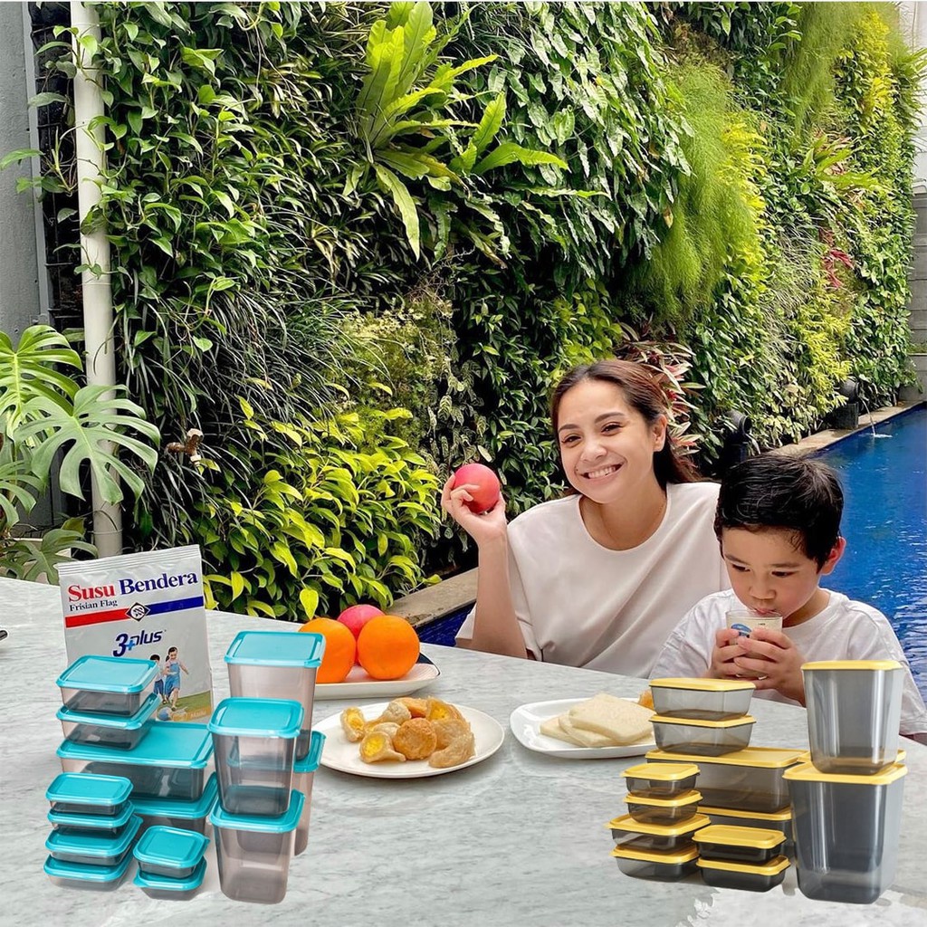 CALISTA OTARU SMOKE SEALWARE FOOD CONTAINER TOPLES PLASTIK SET KOTAK PENYIMPANAN BUMBU KULKAS SERBAGUNA FOOD PREPARATION FOOD ORGANIZER FOOD STORAGE WADAH KOTAK MAKANAN