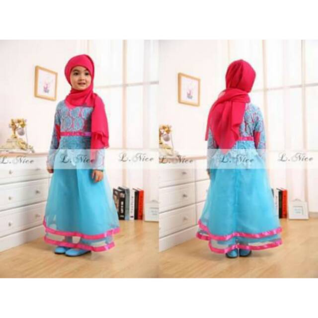 GAMIS ANAK L.NICE BIRU