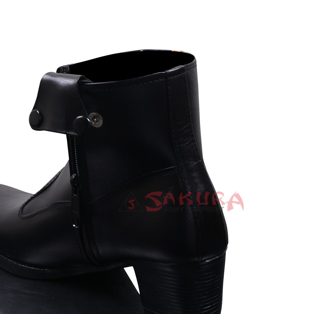 Sepatu PDH SUS Polwan Boots Resleting Hitam Doff Sepatu PDH Wanita