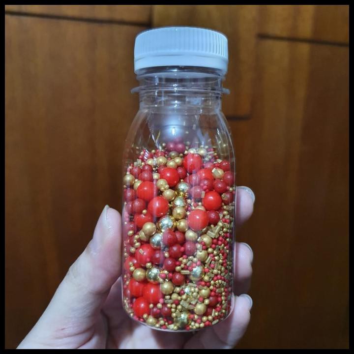 

Sprinkle Pearls Gold Red Christmas Natal Hiasan Kue Cupcakes