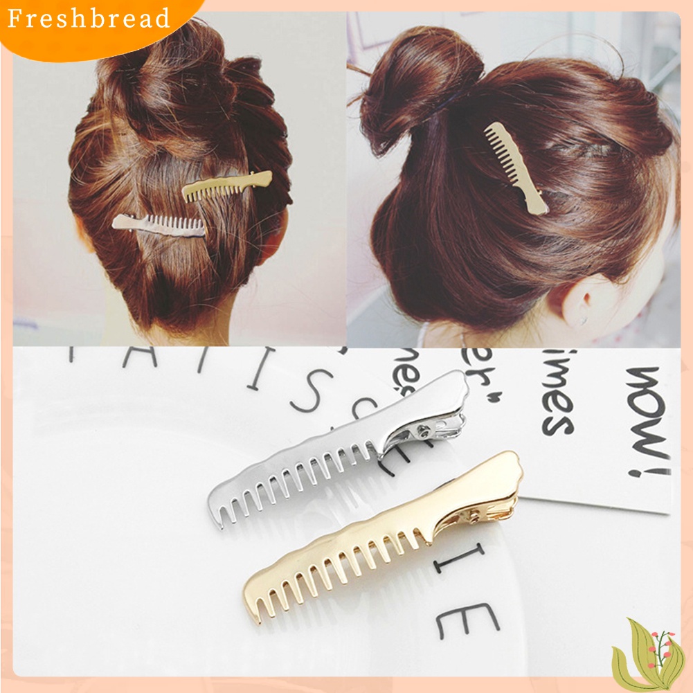 [Fresh] Jepit Rambut Model Sisir Bahan Metal untuk Wanita