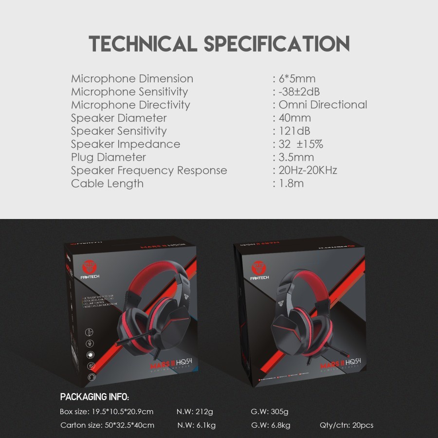 Fantech MARS II HQ54 Headset Gaming