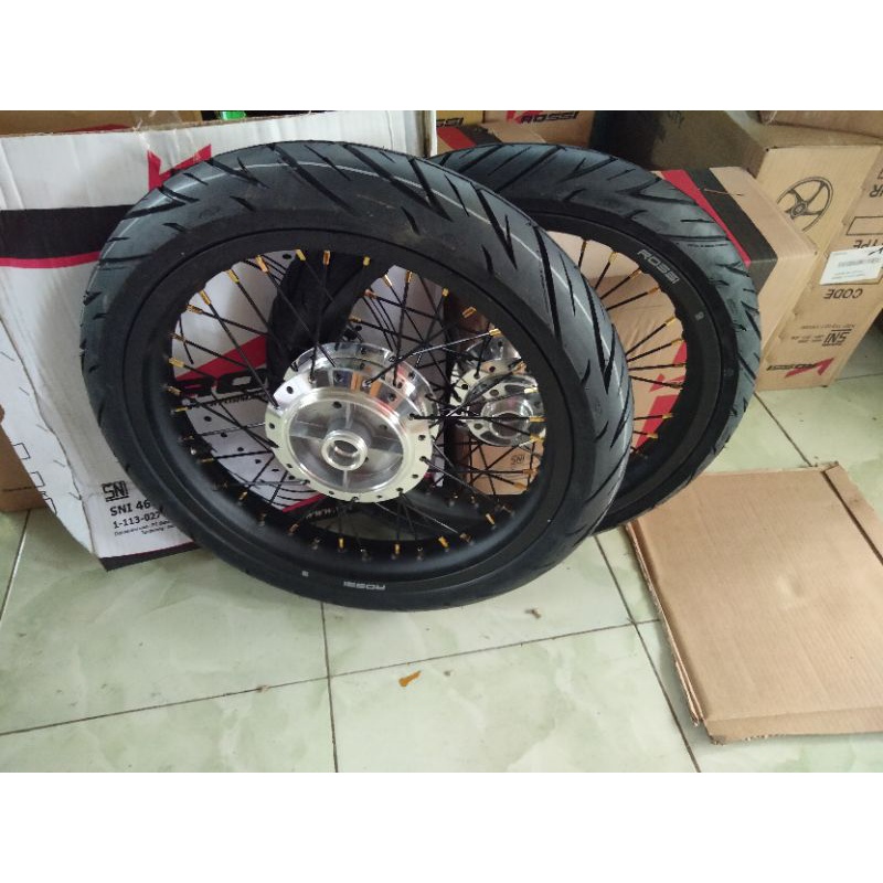 velg RX king tapak lebar 215/185x17 plus ban siap pasang