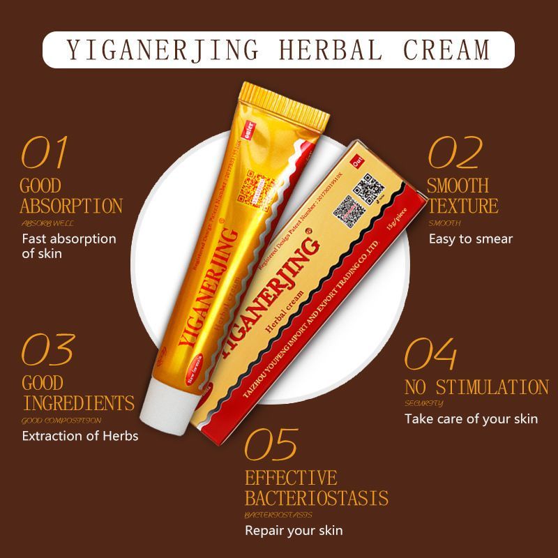 Yiganerjing Salep &amp; Sabun Obat Eksim Gatal Psoriasis Dermatitis - Salep Yiganerjing Krim Obat Herbal Gatal