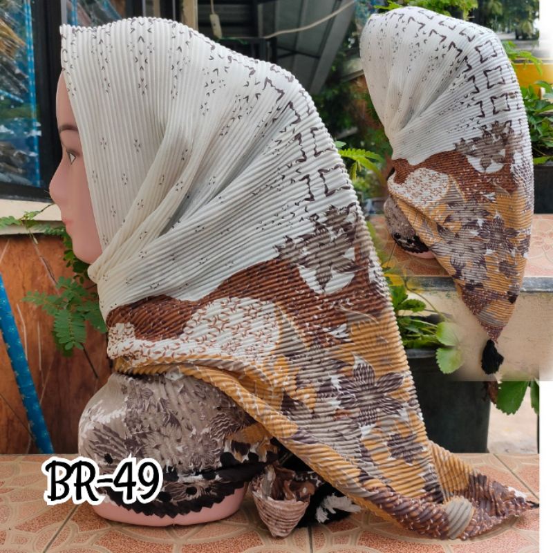 SEGIEMPAT PLISKET MOTIF JAMBUL BRANDED / JILBAB SEGIEMPAT PLISKET / SEGIEMPAT PLISKET / SEGIEMPAT VOAL / JILBAB JAMBUL-BR-49