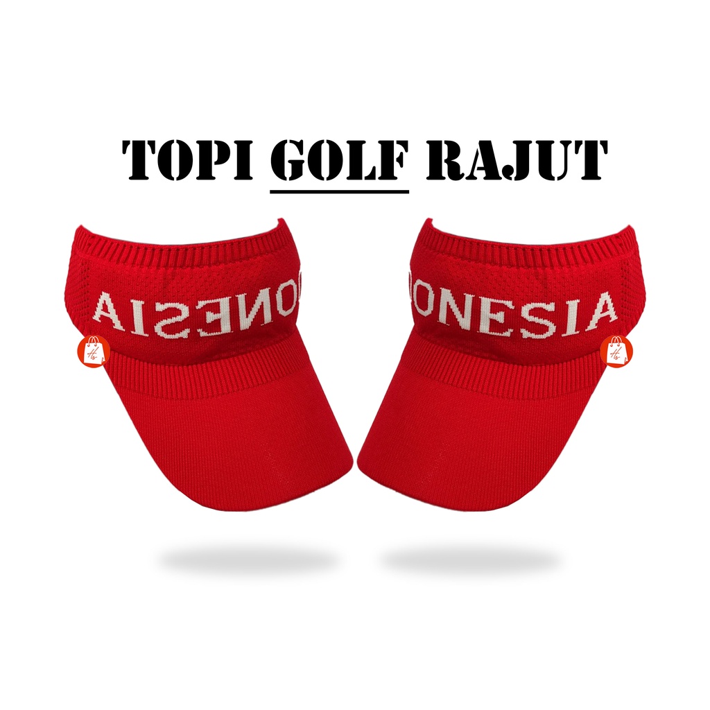 Topi Senam / Topi Pantai / Topi Caddy Rajut / Topi Golf Rajut Indonesia