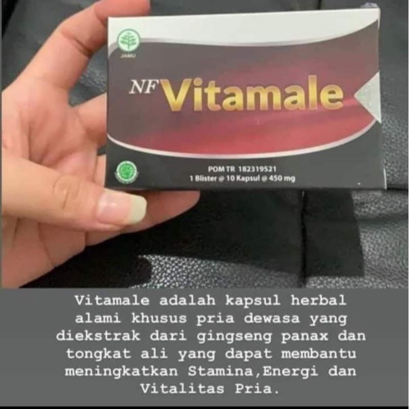 VITAMALE Asli 100% Original Obat Herbal Pria Kuat, Besar, Panjng,Tahan,Lama,Stamina Pria