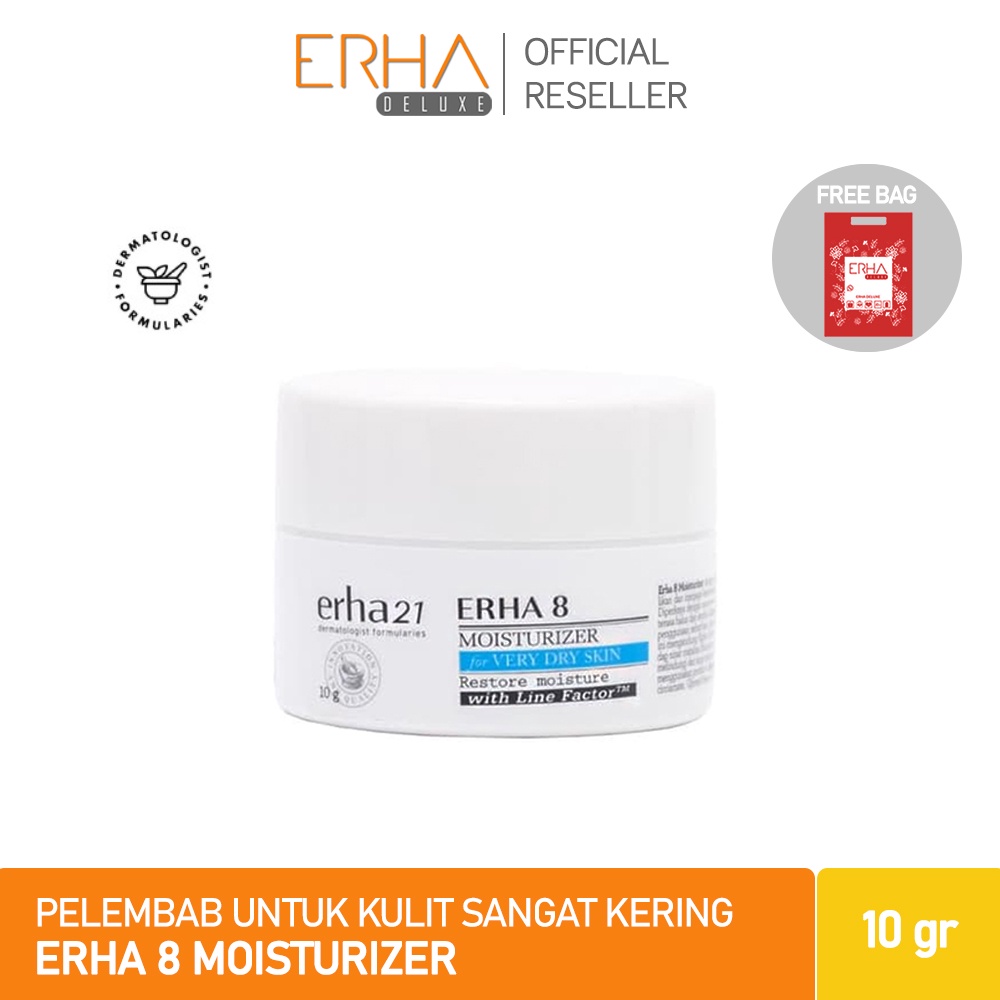 ERHA Pelembab Wajah - ERHA 8 Krim Muka untuk Kulit Kering &amp; Sensitif / BPOM