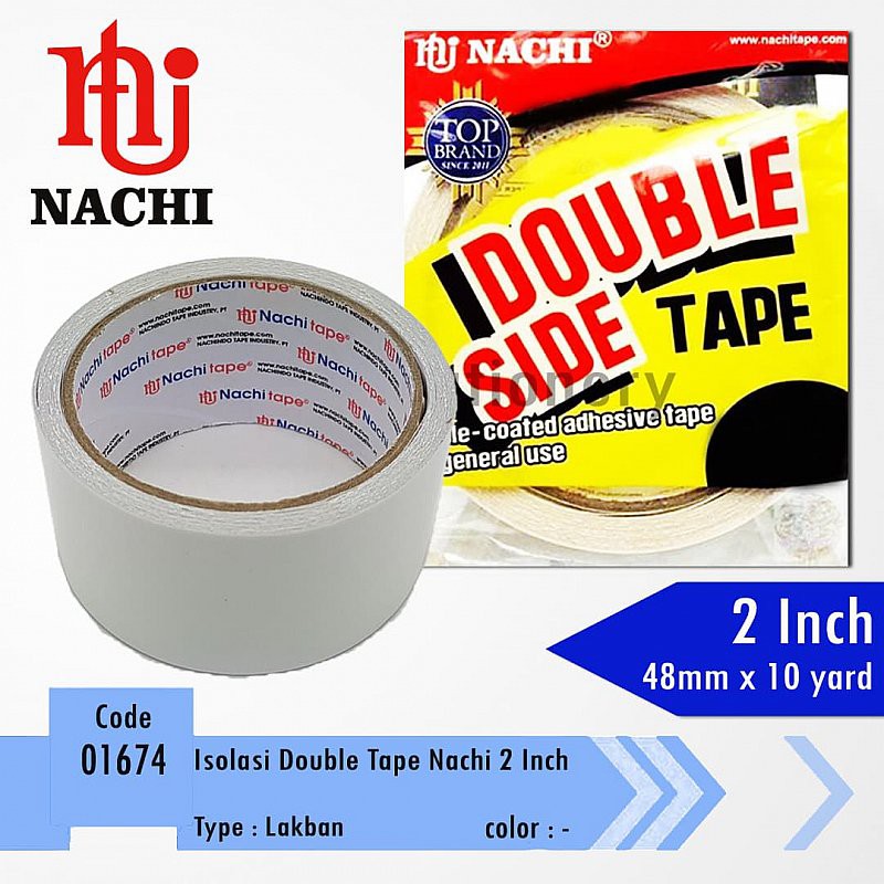 

Isolasi Double Tape Nachi 48 mm x 10 yard Lakban Selotip Plakban solasi