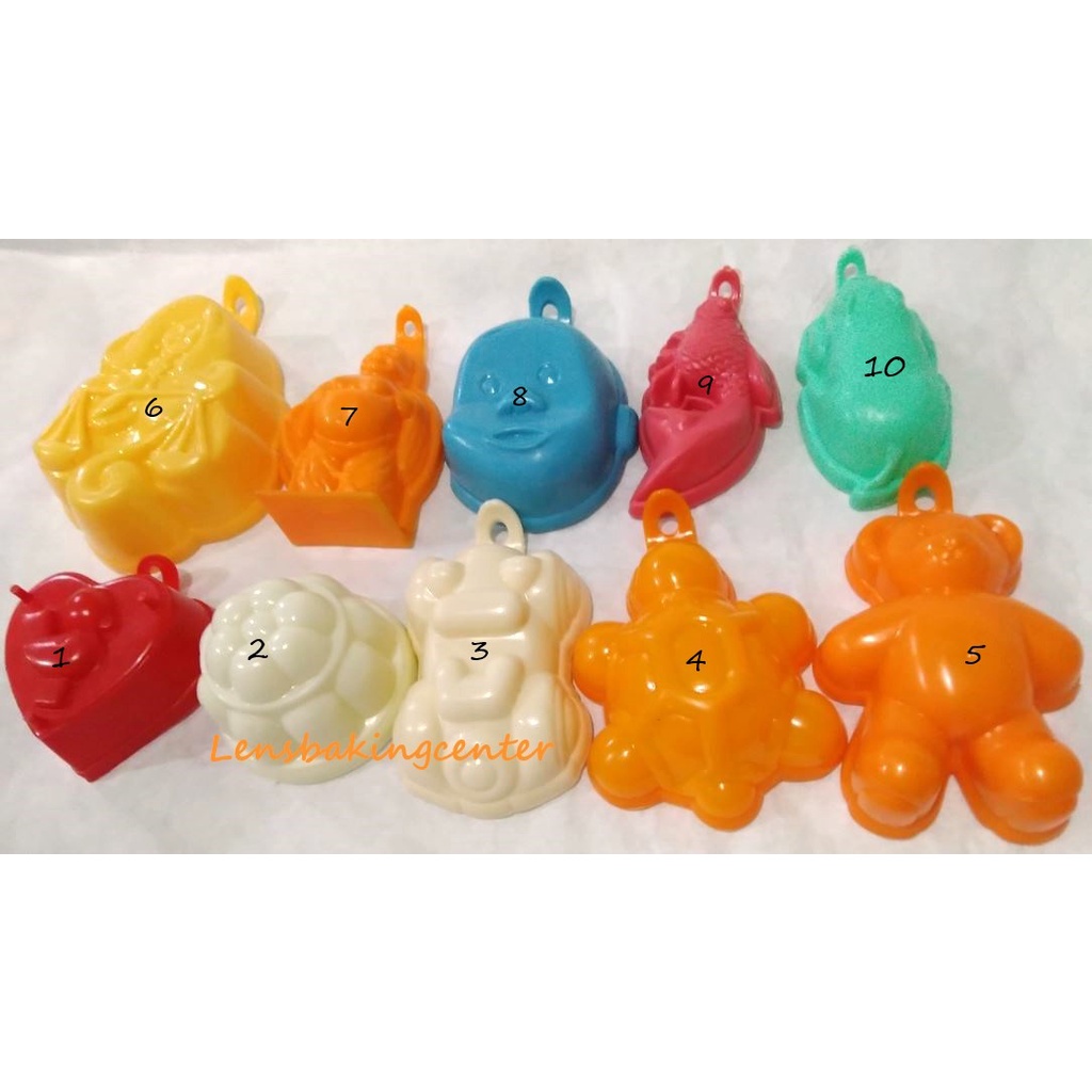 Cetakan Agar / Jely / Nasi   /  Puding  /  Bento  Hati / Bunga / Mobil  / Kura / Beruang / Libra / I