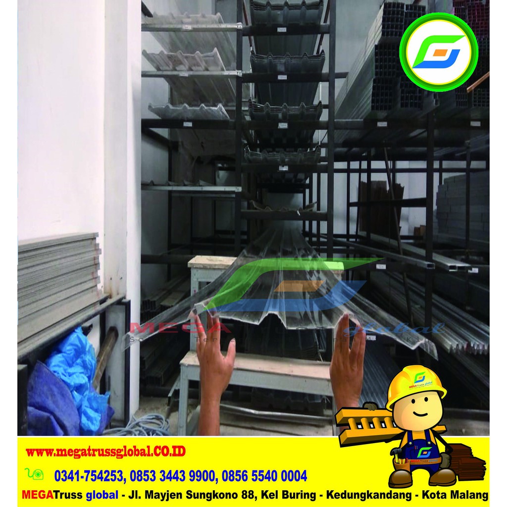 Trimdeck Lunalite Spandek Transparan - Atap Trimdek - material bahan bangunan - material atap