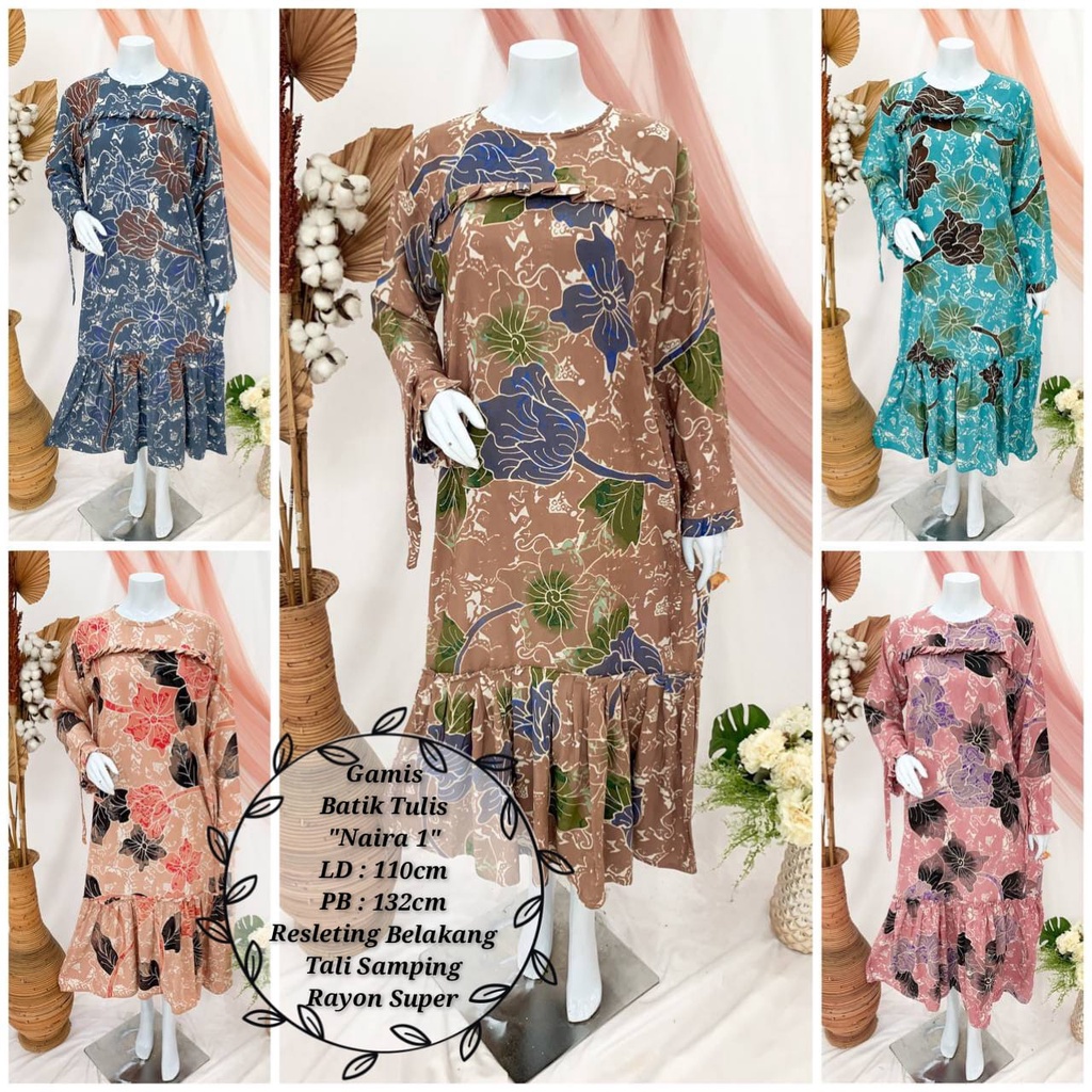 Eltaza Gamis Batik Tulis Pekalongan Rayon Super All Size