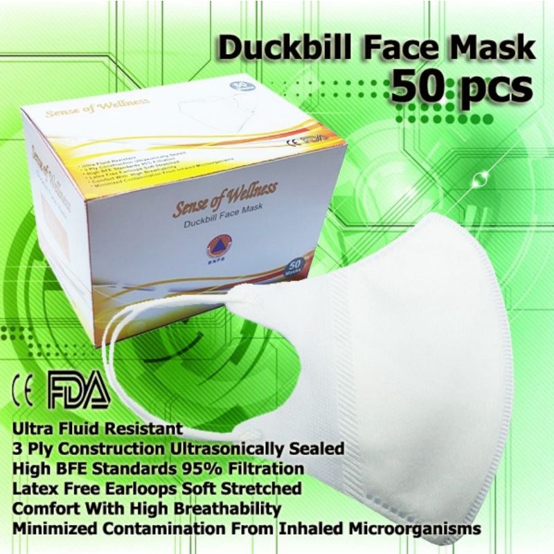 Masker duckbill sense of wellness 3ply