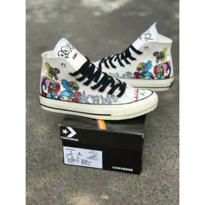 SEPATU SNEAKERS CONV3RSE 70s HIGH X KAWS COMPANION WHITE IMPORT QUALITY BNIB IMPORT VIETNAM