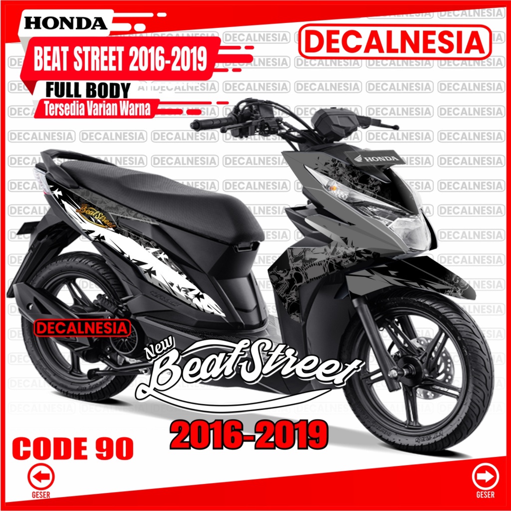 Honda Decal Beat Street Old 2016 2017 Full Body Stiker Motor Beat Street 2018 2019 Sticker Modif Dek