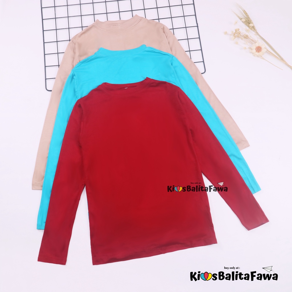 Kaos Manset Wanita Fit to M / Dalaman Kaos Polos Perempuan Lengan Panjang Standar Spandek Murah Adem