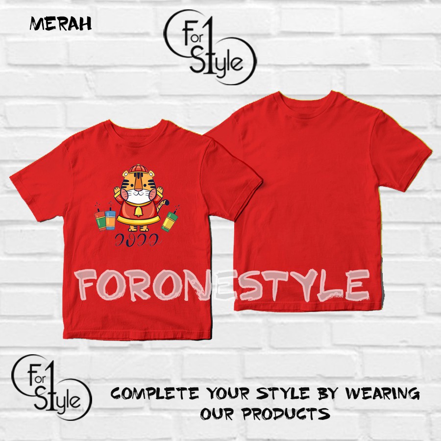 Baju Kaos Keluarga Family Couple Imlek 2022 gambar tiger lilin KAOS BAJU FAMILY IMLEK SINCIA 2022 TY