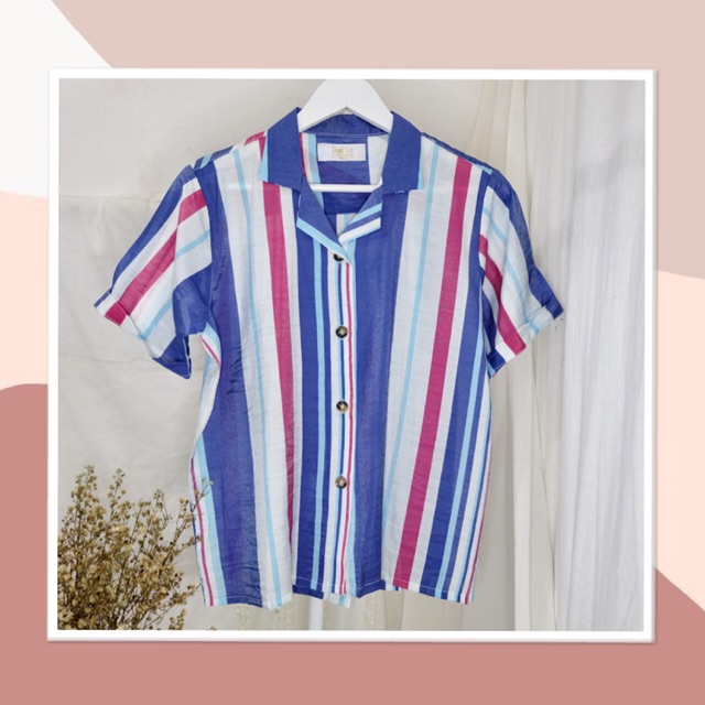 KEMEJA GARIS | HAWAI SHIRT | BAJU WANITA | KEMEJA WANITA