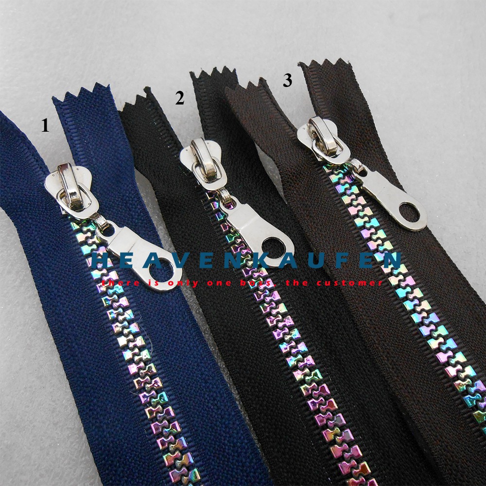 Resleting Pelangi / Rainbow Zipper 25 cm Vislon Close-End Untuk Resleting Busana Wanita Dll Kode BC